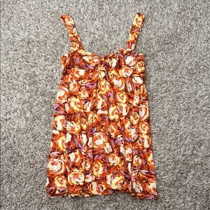 Floral Orange Summer Babydoll Top